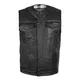 Leather Motorcycle Vest W-TEC Losango - Black