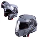 Výklopná moto helma W-TEC Vexamo - matně černá - černo-šedá