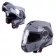 Klappbarer Motorradhelm W-TEC V270 - weiß - schwarz-grau