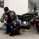 Herren Motorradjacke aus Leder W-TEC Dark Vintage - dunkelgrau