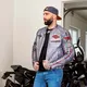 Men’s Leather Motorcycle Jacket W-TEC Sheawen Waxed Grey - Grey