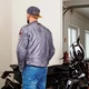 Pánská kožená moto bunda W-TEC Sheawen Waxed Grey - šedá