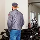 Pánská kožená moto bunda W-TEC Sheawen Waxed Grey - šedá