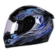 V192 Motorcycle Helmet - Black - Blue