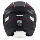 Motorcycle Helmet Cassida Jet Tech RoxoR Matte Black/White/Red/Gray