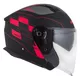 Moto přilba Cassida Jet Tech RoxoR černá matná/červená fluo/šedá - 2.jakost