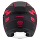 Cassida Jet Tech RoxoR Motorradhelm schwarz matt/fluo rot/grau