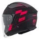 Moto přilba Cassida Jet Tech RoxoR černá matná/červená fluo/šedá - 2.jakost