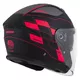 Moto přilba Cassida Jet Tech RoxoR černá matná/červená fluo/šedá - 2.jakost