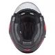 Cassida Jet Tech RoxoR Motorradhelm schwarz matt/fluo rot/grau