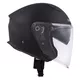 Motorcycle Helmet Cassida Jet Tech Matte Black/Gray Logos 2023 - Black Matte/Grey