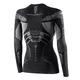 Women’s Long-Sleeved Activewear T-Shirt Brubeck Dry - Black/Graphite