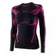 Women’s Long-Sleeved Activewear T-Shirt Brubeck Dry - Black/Fuchsia