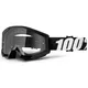 100% Strata Motocross Brille - Outlaw schwarz, klares Plexiglas mit Bolzen für Abreißfolie