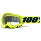 Motocross Goggles 100% Accuri 2 - Denver White-Red, Clear Plexi - Yellow, Clear Plexi