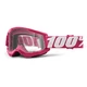 Motocross Goggles 100% Strata 2 - Masego Dark Blue-Red, Clear Plexi - Fletcher Pink, Clear Plexi