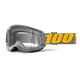 Motocross Goggles 100% Strata 2 - Red, Clear Plexi - Izipizi Grey-Yellow, Clear Plexi