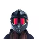 Motocross Goggles Red Bull Spect Strive Panovision, Matte Black, Red Mirrored Lens