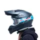 Motokrosové brýle RedBull Spect Strive Panovision, světle šedé matné, plexi kouřové