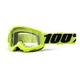 Children’s Motocross Goggles 100% Strata 2 Youth - Yellow, Clear Plexi - Yellow, Clear Plexi