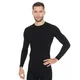 Pánske tričko Brubeck Active Wool s dlhým rukávom - Black