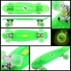 Pennyboard Maronad Retro Transparent W/ Light Up Wheels - Green