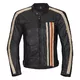 W-TEC NF-1114 Herren Leder-Motorradjacke - schwarz-beige-orange - schwarz-beige-orange