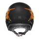 Moto helma Nolan N21 Star Skull - Flat Black-Orange