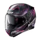Moto helma Nolan N87 Carnival N-Com - rozbaleno - Flat Black-Purple - Flat Black-Purple