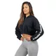 Crop mikina s kapucí Nebbia ICONIC 254 - Black - Black