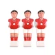 Spare Plastic Player for a Table Soccer Spartan Paili (bar diam. 13 mm) - Red - Red