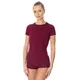 Women’s Short-Sleeved T-Shirt Brubeck Active Wool - Plum - Plum