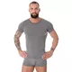 Men’s Short-Sleeved T-Shirt Brubeck Wool Comfort - Dark Grey - Dark Grey