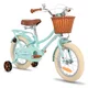 Dětské kolo Joystar Stitch 14" s košíkem a kolečky • 92-120 cm - růžová