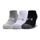 Unisex No-Show Socks Under Armour HeatGear Performance Tech – 3-Pack - Steel