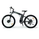 Folding Full-Suspension E-Bike TrybEco Compacta 26” - White - Black