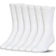 Pánske ponožky Under Armour Charged Cotton 2.0 Crew 6 párov - L - White