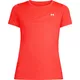 Dámske tričko Under Armour HG Armour SS - Charcoal Light Heather - Neon Coral