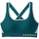 Dámska kompresná podprsenka Under Armour Mid Crossback Print - XS - Tourmaline Teal