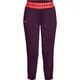 Dámské legíny Under Armour Featherweight Fleece Crop - Merlot