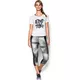 Dámske kompresné legíny Under Armour Fly By Printed Capri - Black/Dots/Reflective