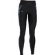 Dámske kompresné legíny Under Armour Fly By Printed Legging - Black/Gray Stripes/Reflective - Black/Arapawa Blue/Reflective