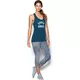 Dámske 3/4 legíny Under Armour Favorite Capri Printed - TRUE GRAY HEATHER / BLACKOUT NAVY / METALLIC SILVER