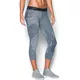 Dámske 3/4 legíny Under Armour Favorite Capri Printed - TRUE GRAY HEATHER / BLACKOUT NAVY / METALLIC SILVER