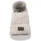 Dámská pletená čepice Under Armour Snowcrest Pom Beanie - Light Cream Heather/Cannon