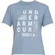 Dámske tričko Under Armour Graphic Square Logo Girlfriend Crew - Blue Circuit Light Heather / Academy / Metallic Silver - Washed Blue / White / Metallic Silver