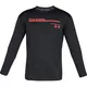 Pánské běžecké triko Under Armour Simple Run Graphic Longsleeve - Black/After Burn/Reflective