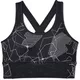 Dámská sportovní podprsenka Under Armour Mid Crossback Clutch Printed Bra - Black/Black/Reflective