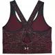 Dámska športová podprsenka Under Armour Mid Crossback Clutch Printed Bra - BLACK / BLACK / REFLECTIVE