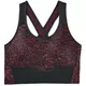 Dámská sportovní podprsenka Under Armour Mid Crossback Clutch Printed Bra - Dark Maroon/Dark Maroon/Reflective - Dark Maroon/Dark Maroon/Reflective